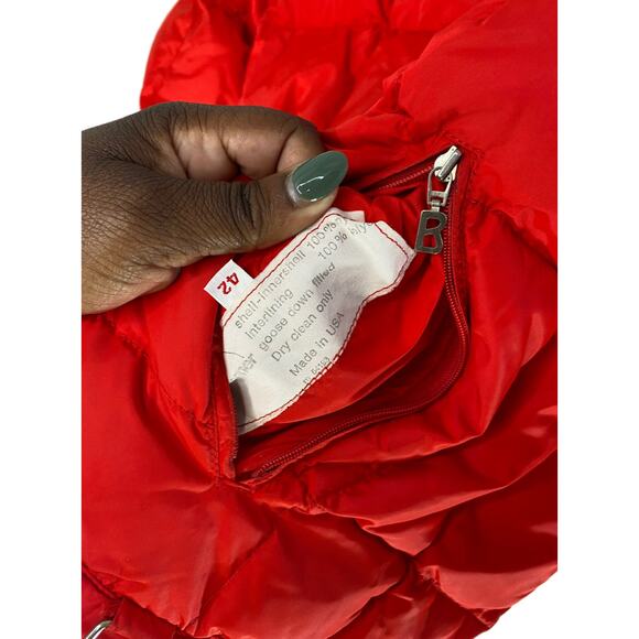 Bogner Women's Quilted Red Goose Down Filled Puffer Ski Snow Jacket Size 42/XL - Picture 7 of 15